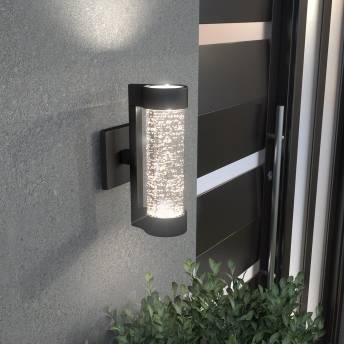 Bubble Element Black Integrated LED Outdoor Light