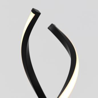 Swirl Integrated LED Table Lamp Black