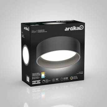 Alton Integrated LED CCT Flush Mount Black