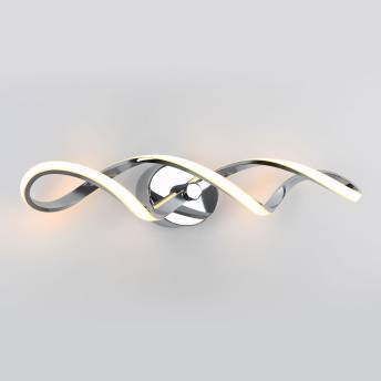 Swirl Integrated LED Vanity Light Chrome