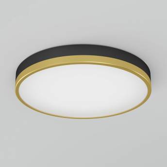 Kent Integrated LED Flush Mount Black and Gold