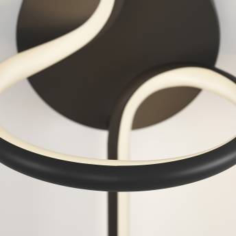 Swirl Integrated LED Sconce Black