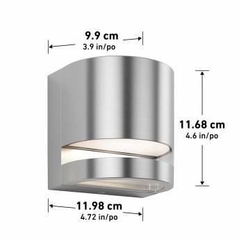 Valor Round Indoor/Outdoor LED Wall Light Stainless