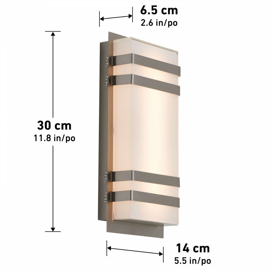 Glowbox 3 Outdoor LED Wall Light Stainless Steel