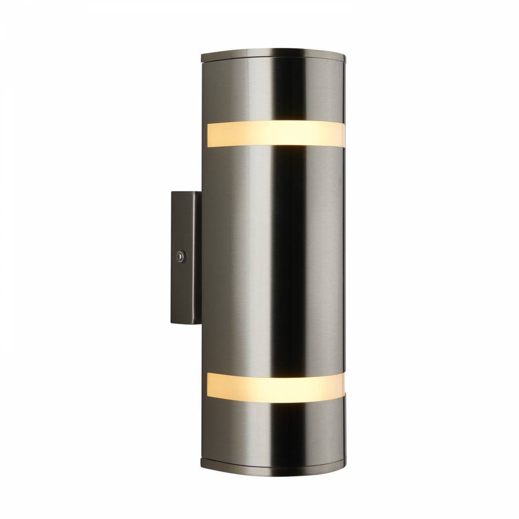 D4 Outdoor Wall Light Brushed Steel