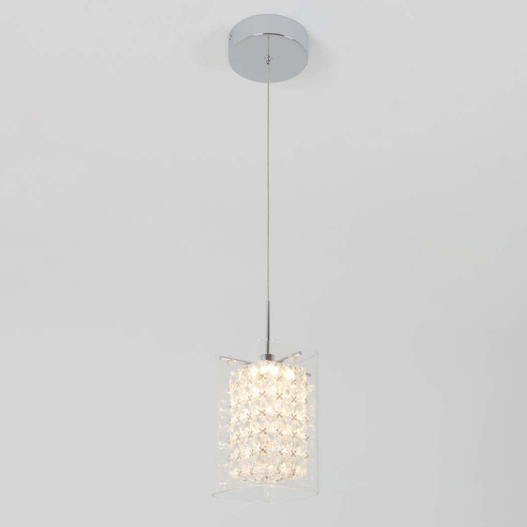 Crystal Cube 1-Light LED Pendant Light