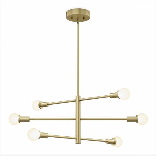 Aristo Integrated LED 5 CCT Pendant Light Gold | Artika