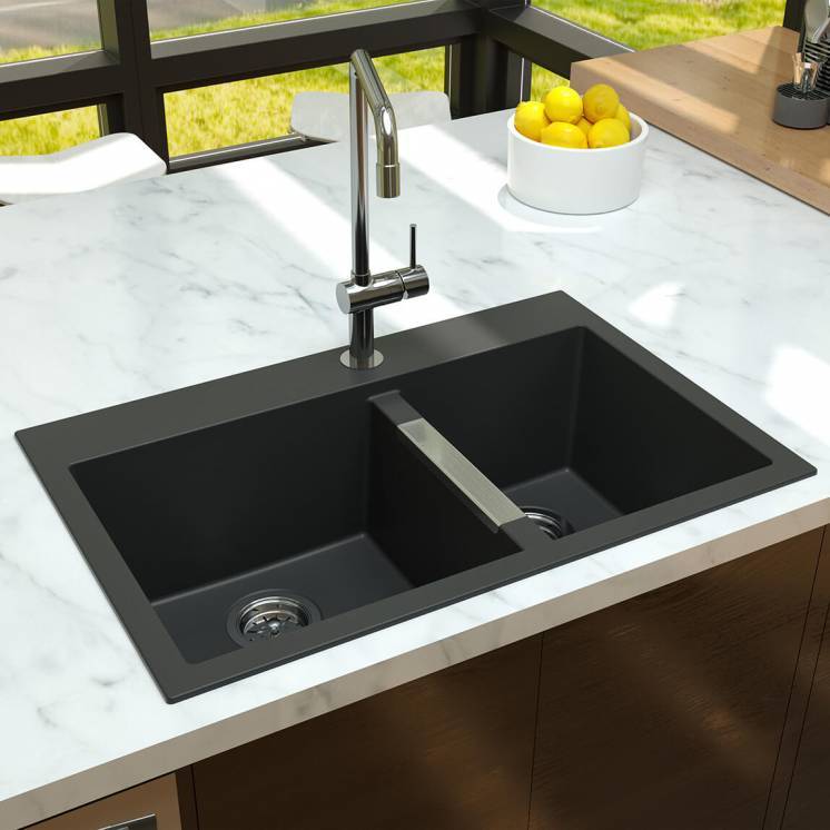Aquae Double Bowl Granite Sink