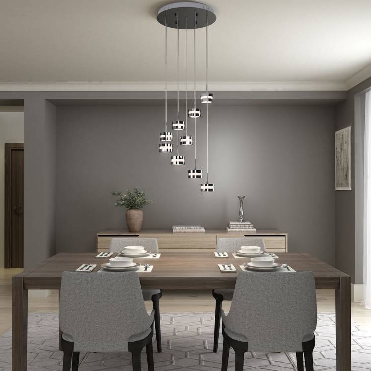 La Crème 9-light integrated LED Pendant