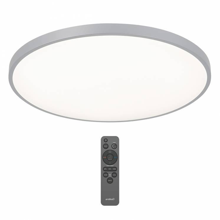 Europa 21 in. LED flush mount light silver - with remote | Artika | Artika