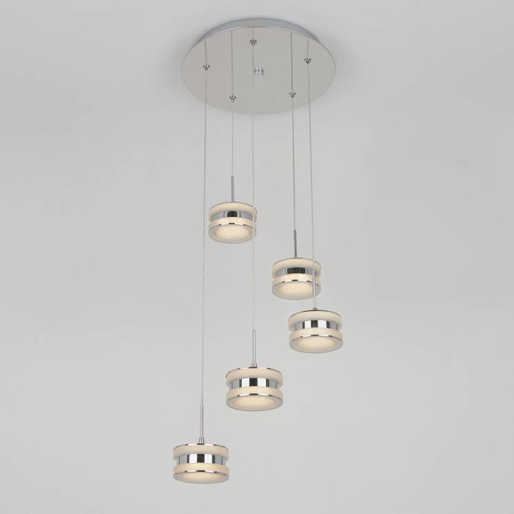 Ibiza 5-light Integrated LED Spiral Pendant