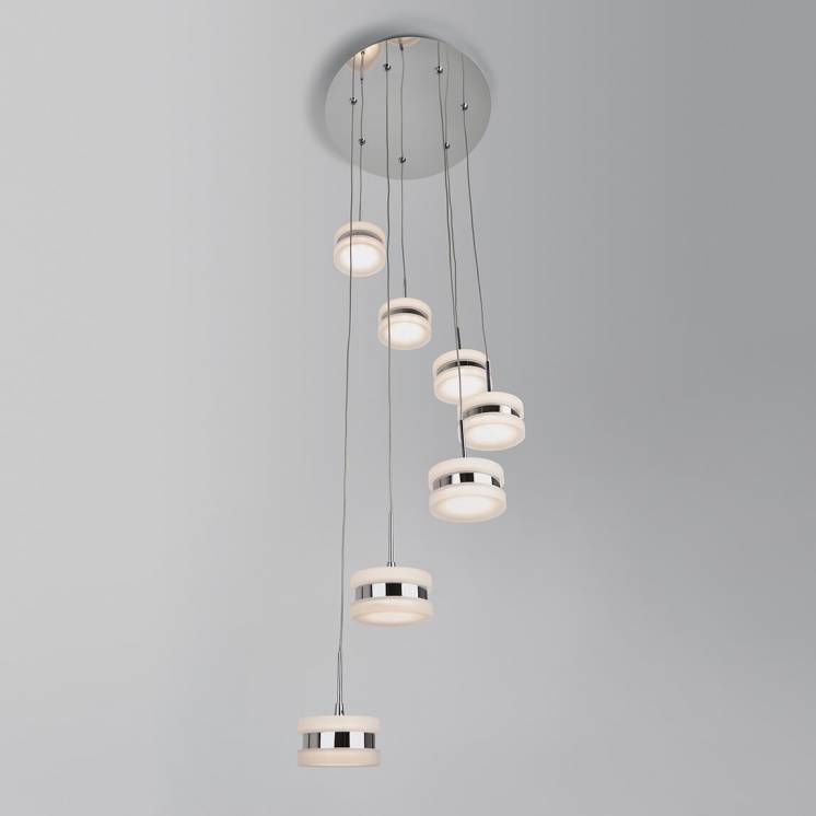 Ibiza 7-light Integrated LED Spiral Pendant