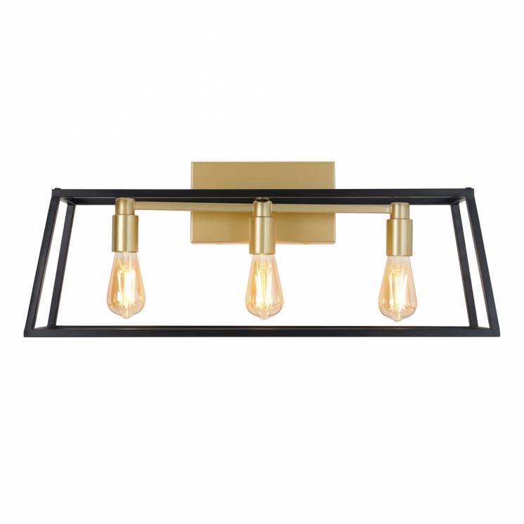 Carter 3light Vanity Black and Gold Artika Artika