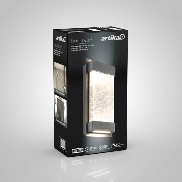 Artika Essence Glow Box Integrated LED Outdoor Wall Light