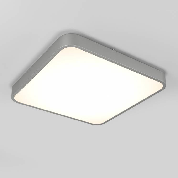 Europa 18 LED Flush Mount Light Silver - With Remote