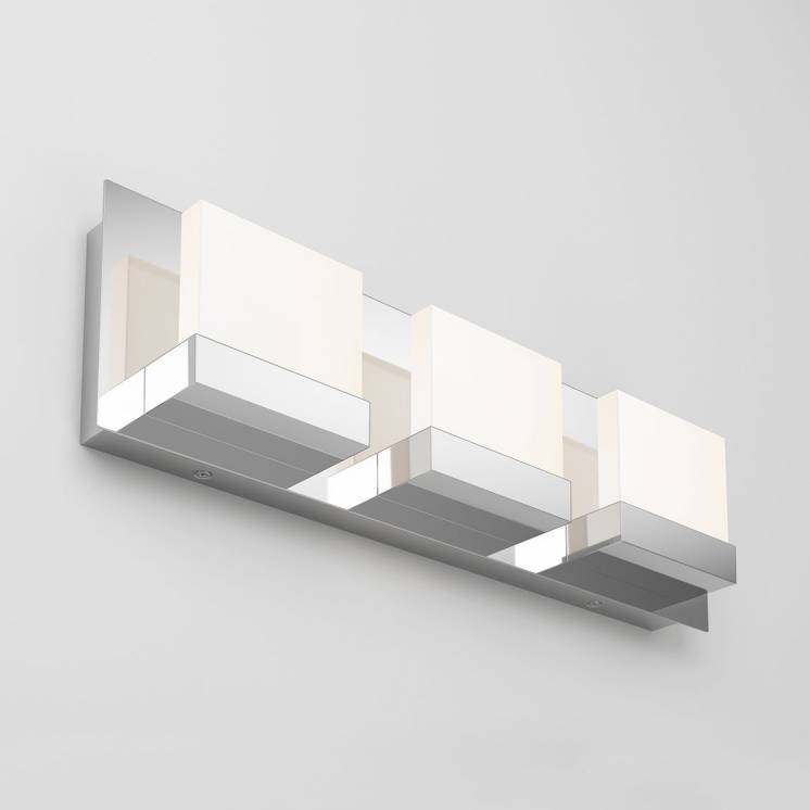 Frosted Cube 3-light Integrated LED Vanity Light