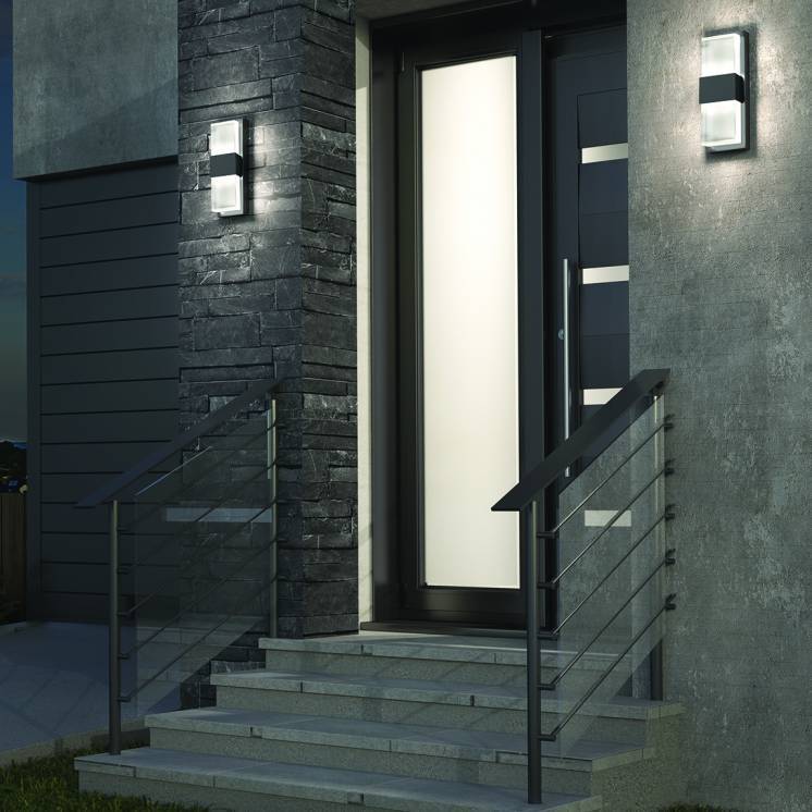 Mazza Frosted Integrated LED Outdoor Light Black