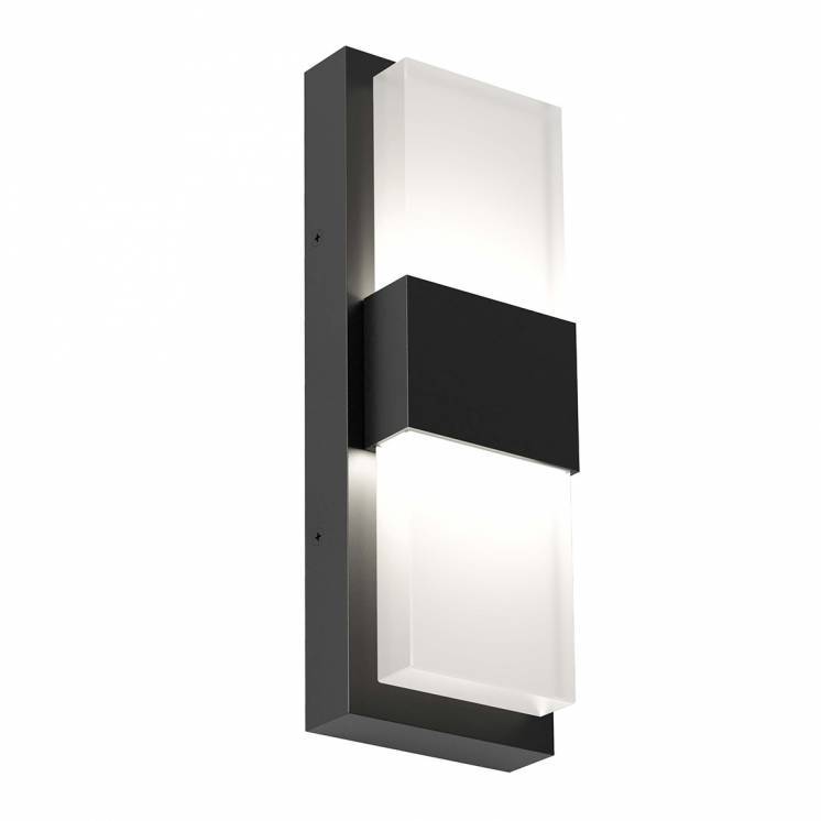 Mazza Frosted Integrated LED Outdoor Light Black Artika Artika