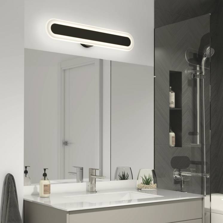 Pista LED modern bathroom vanity light 5 CCT black