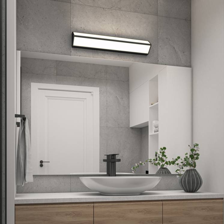Preston LED modern bathroom vanity light 3 CCT black