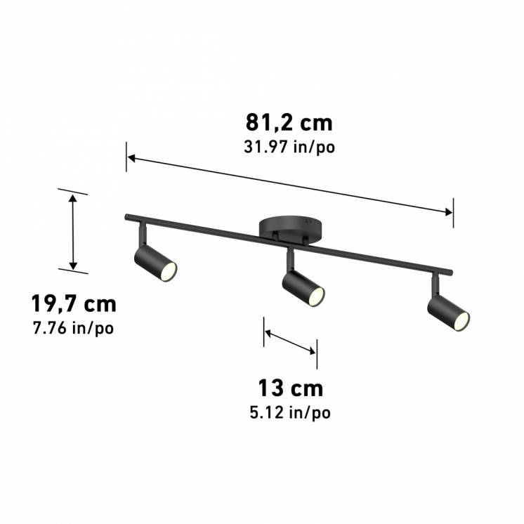 32' Rowen 3L tracklight - black