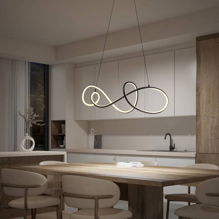 Siena modern LED pendant light 5 CCT black