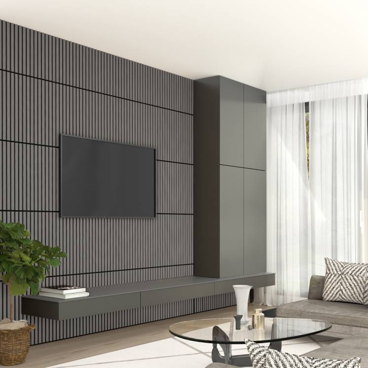 Sonolok 15.5 ft dark gray sound-absorbing wall panel kit