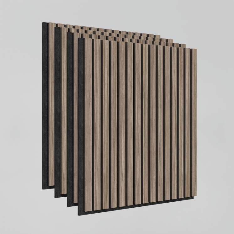 Sonolok panneaux muraux 15,5 pi noyer et noir Artika