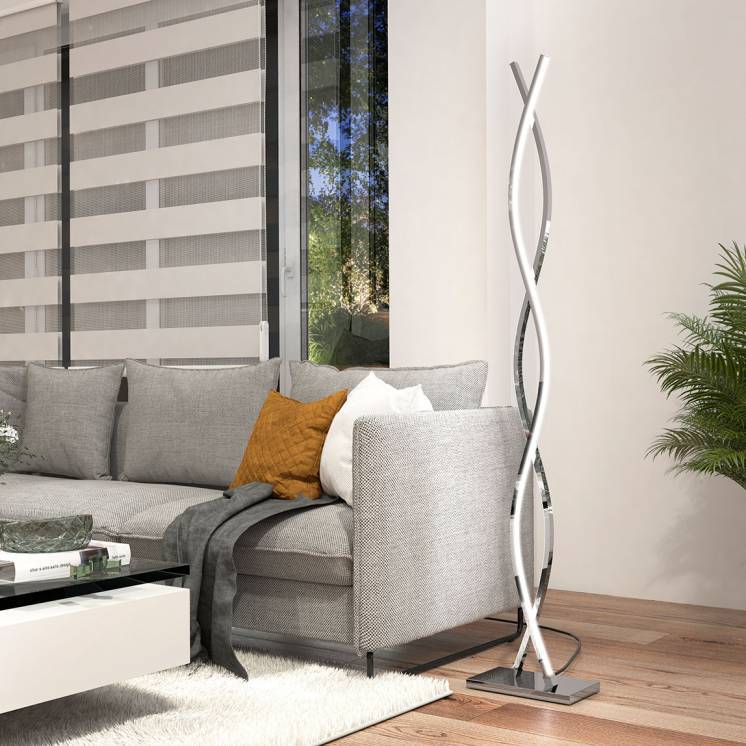 Wave Floor Lamp Chrome