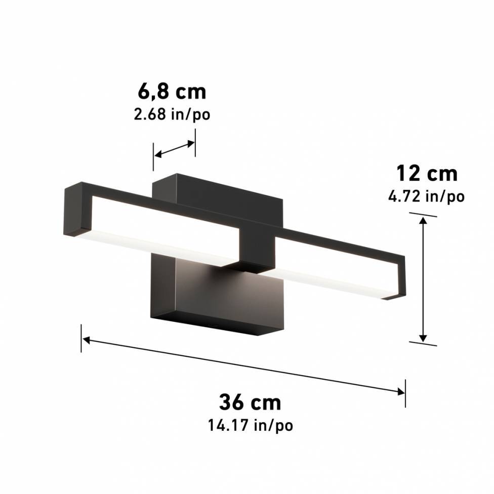 Tivoli 14'' LED Vanity Light Black | Artika | Artika