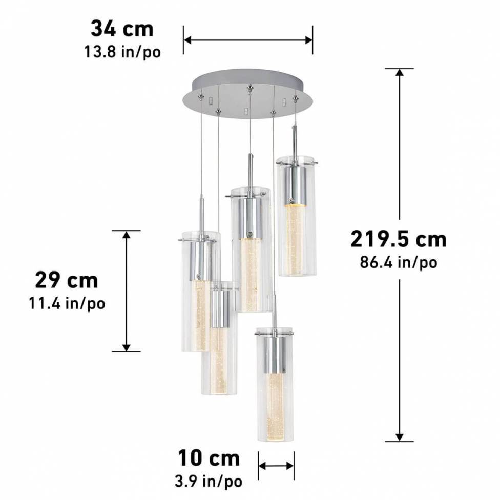 Essence 5 Light Integrated LED Pendant