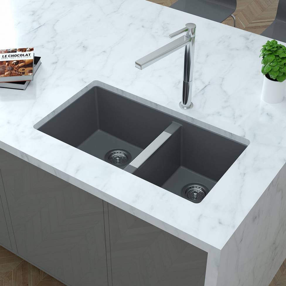 Artika Double Bowl Granite Sink Grey