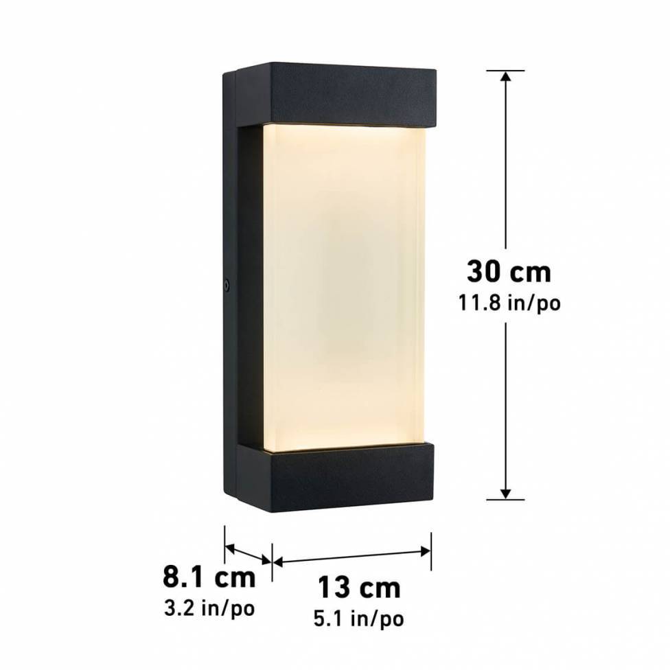 Glacier Integrated LED Outdoor Wall Light Artika