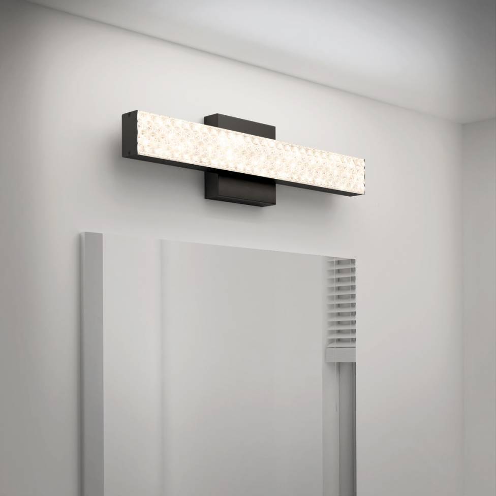 Adeline applique meuble lavabo moderne à DEL 3 CCT noir
