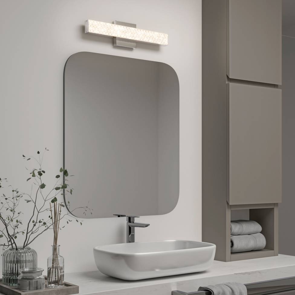 Adeline applique meuble lavabo moderne à DEL 3 CCT chrome