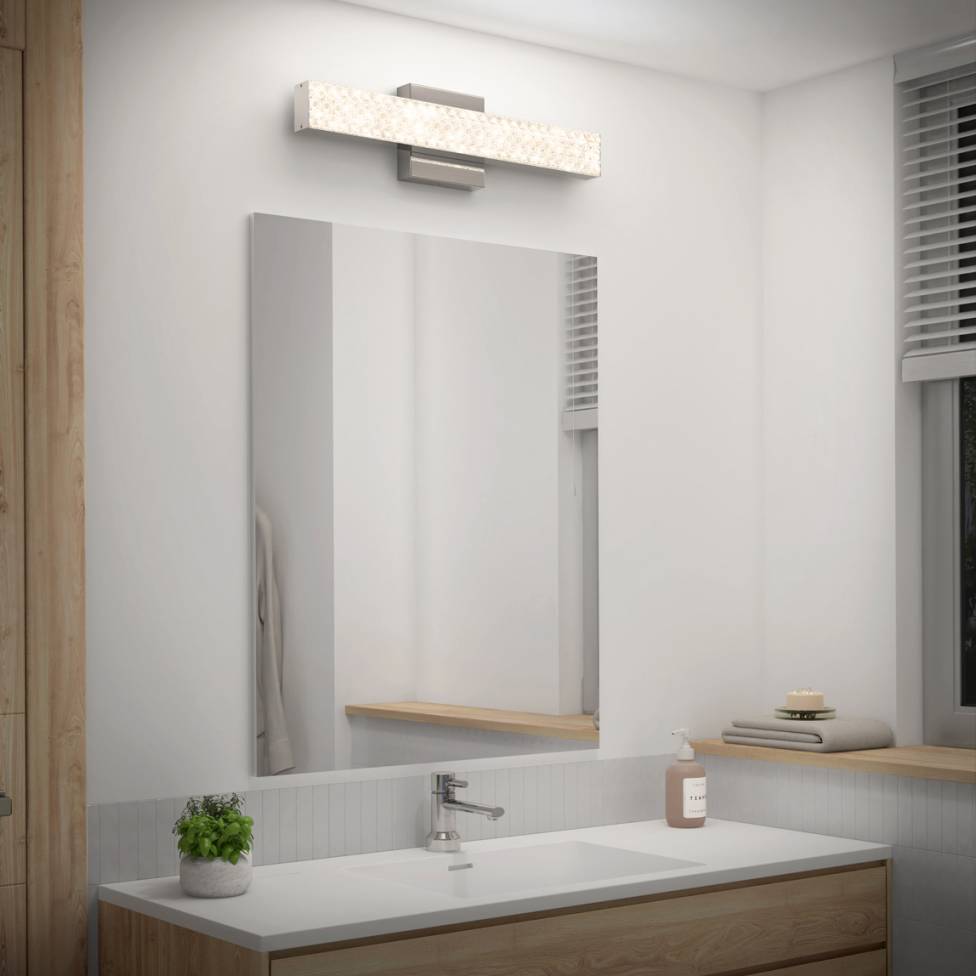 Adeline applique meuble lavabo moderne à DEL 3 CCT chrome