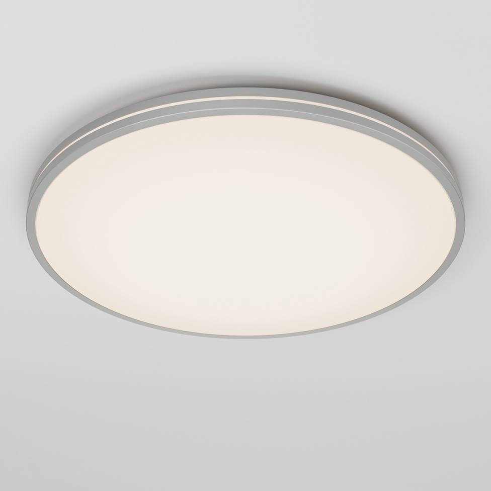 Athos Integrated LED Flush Mount Light Silver - With Remote