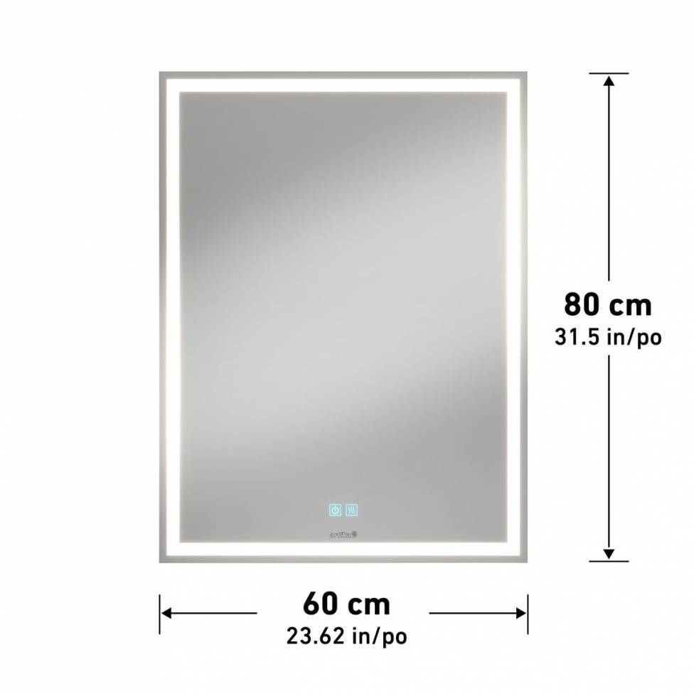 Aurea Anti-Fog LED Wall Mirror