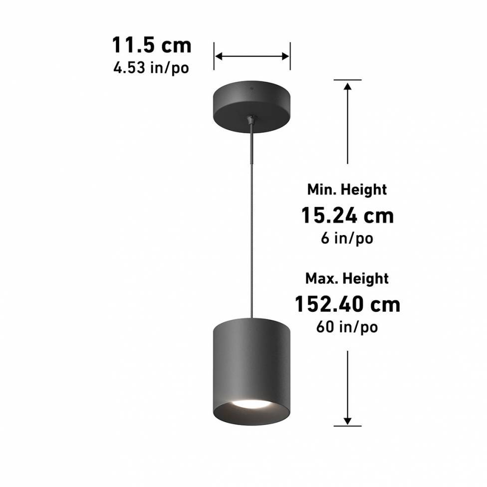 Beam Pro 6 Integrated LED 2-IN-1 Ceiling Mount Pendant Black