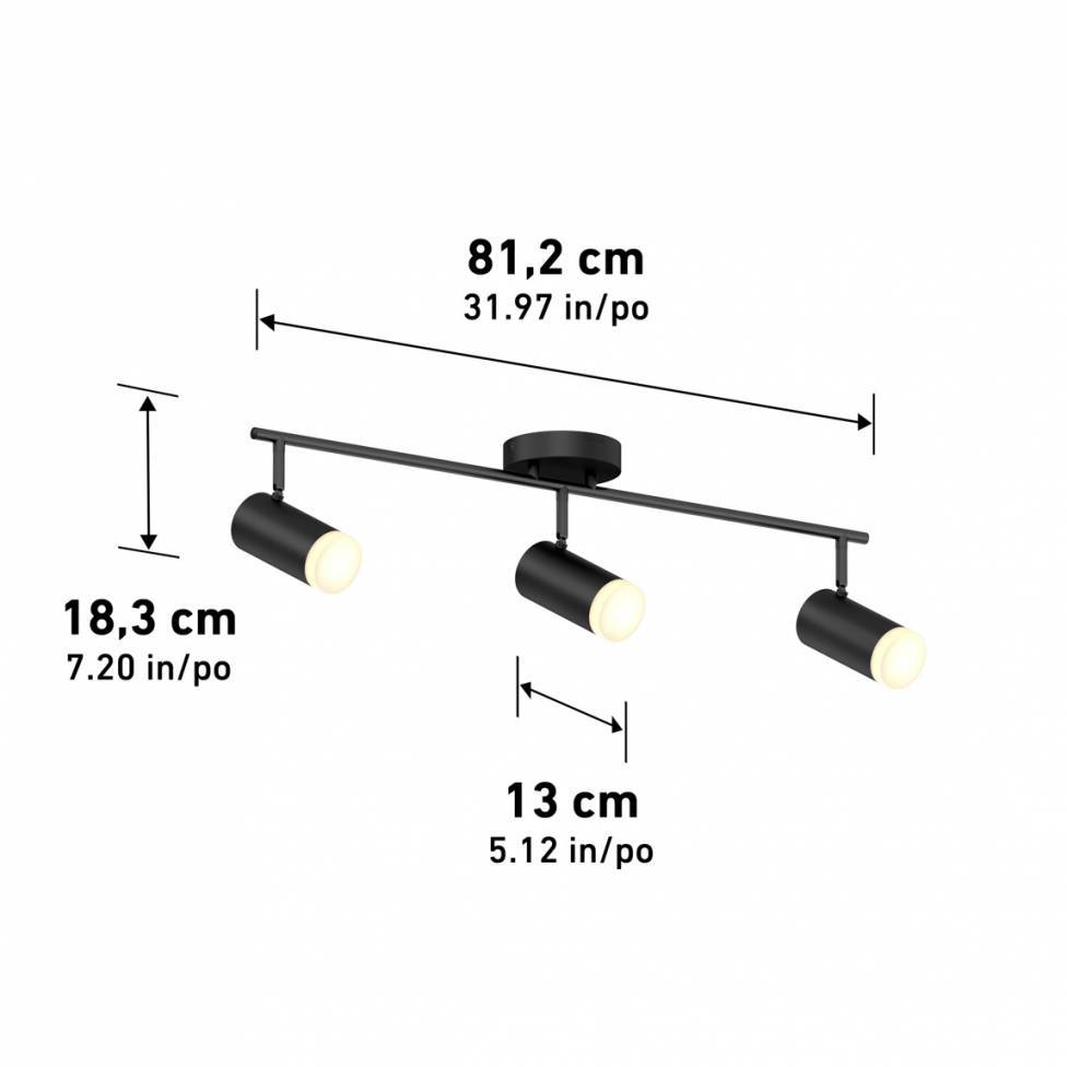 32' Blake 3L tracklight - black