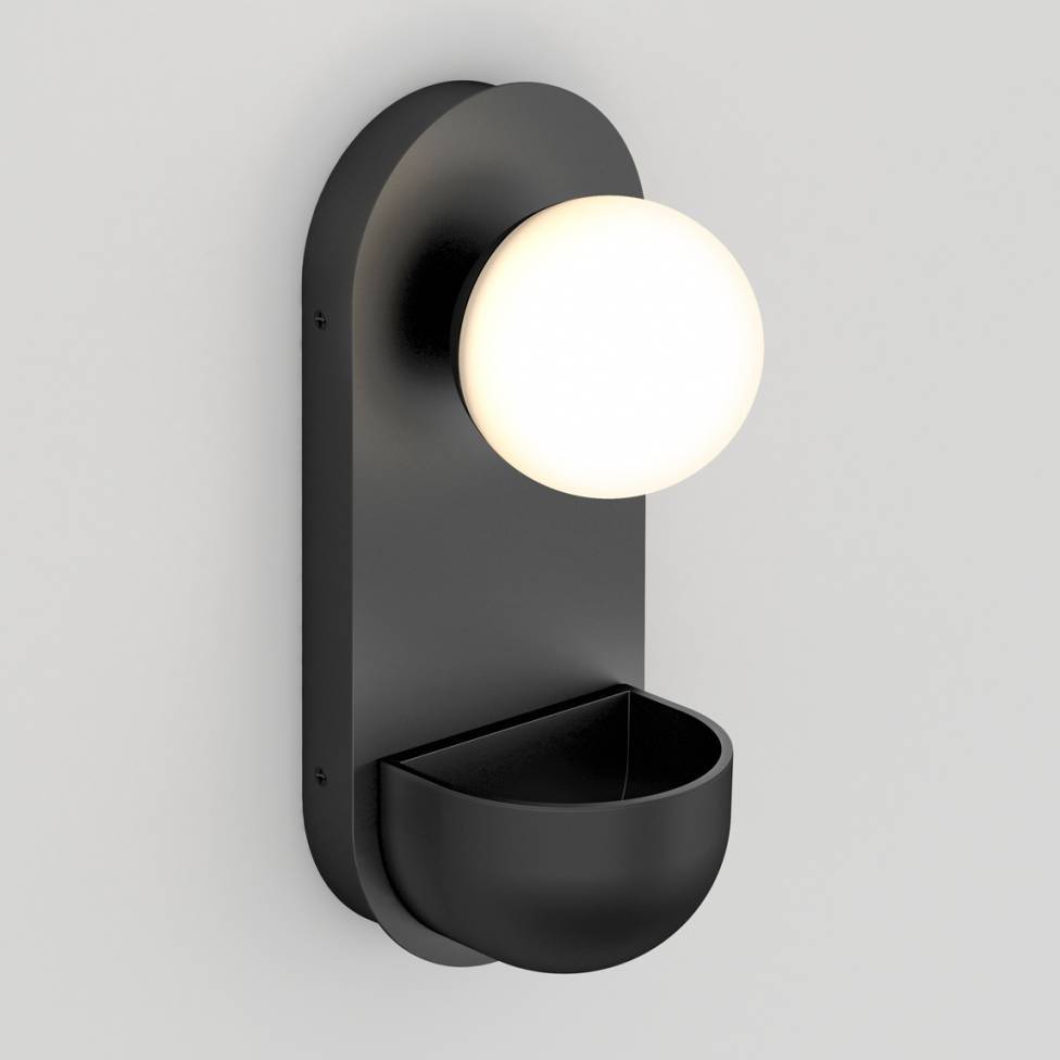 Bloomfield LED modern mid-century wall sconce 5 CCT black | Artika