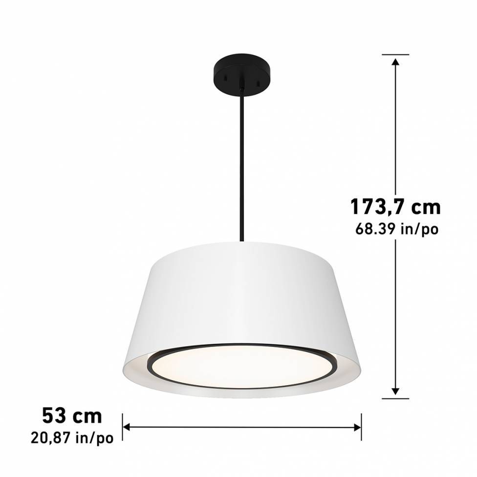 Capa Integrated LED Pendant Light 3CCT Black and White