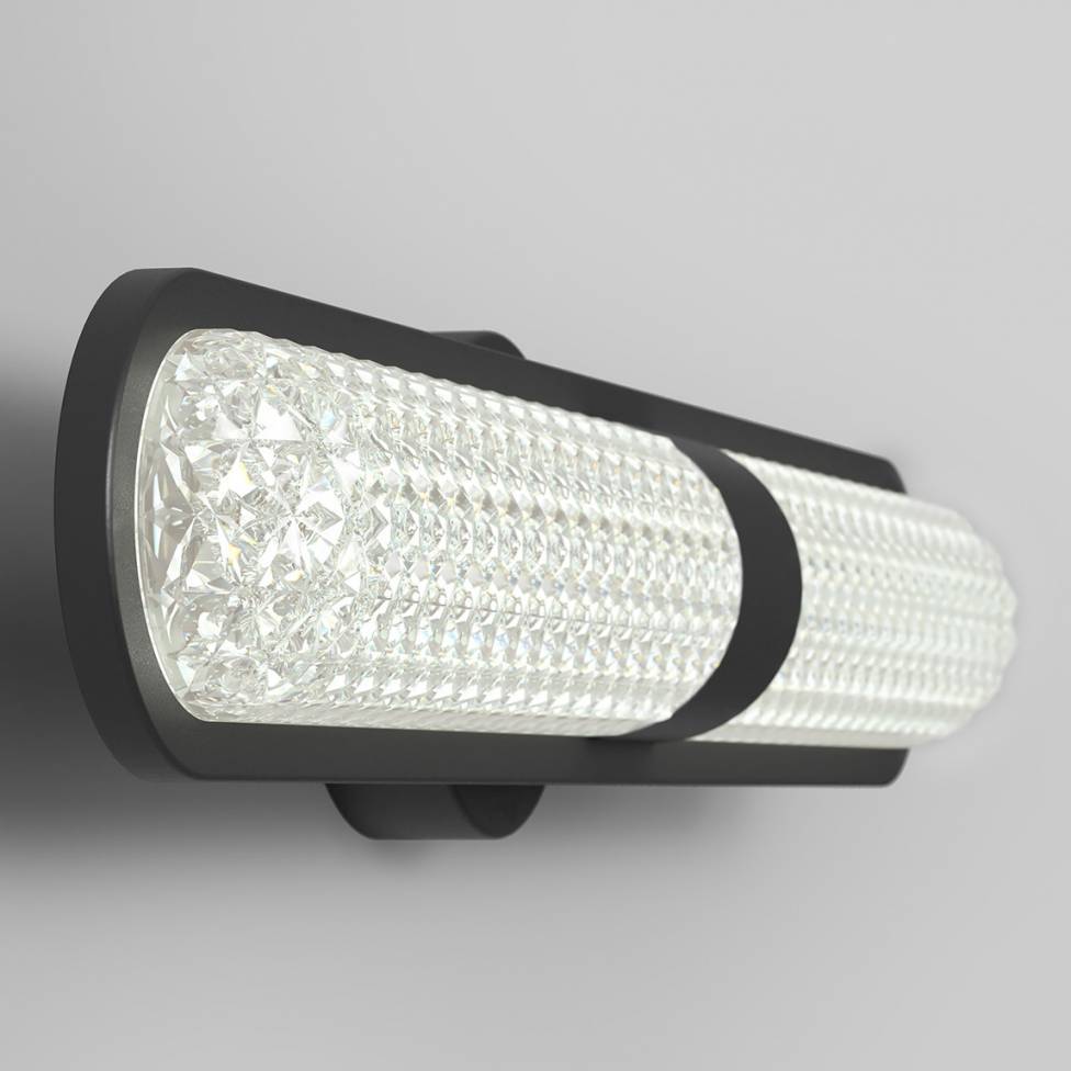 Carat Long 3CCT Integrated LED Vanity Light Black