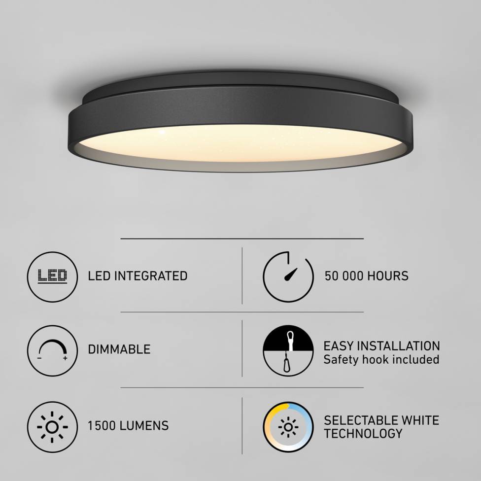 Celestia 15 in. modern LED flush mount light with remote