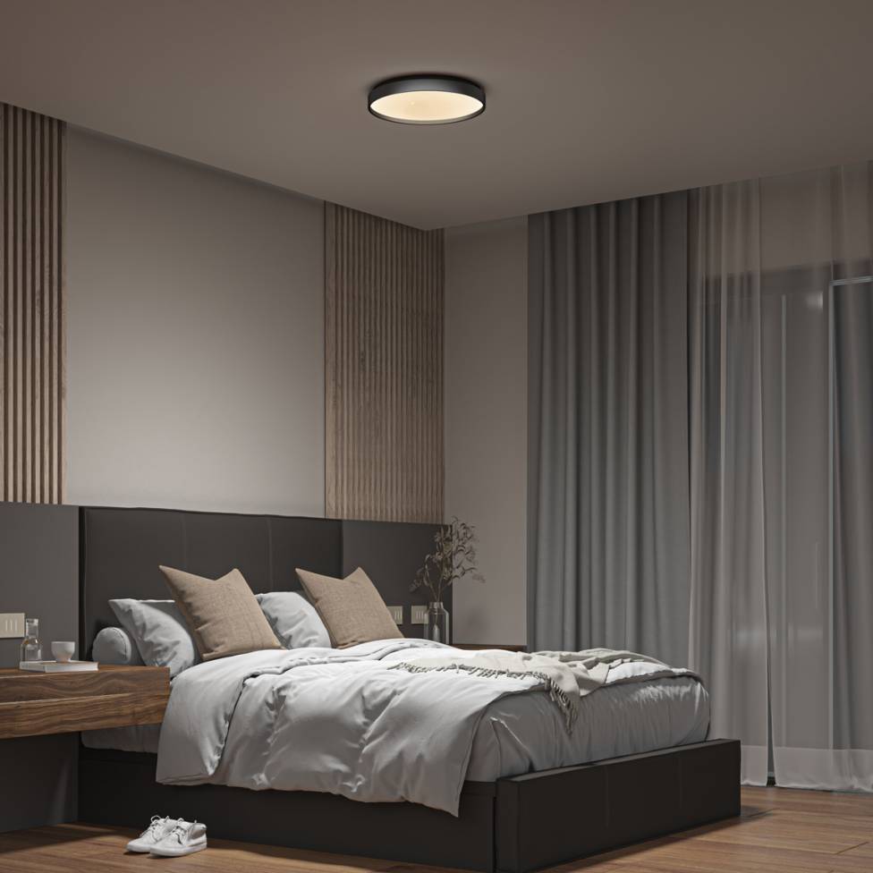 Celestia 15 in. modern LED flush mount light with remote