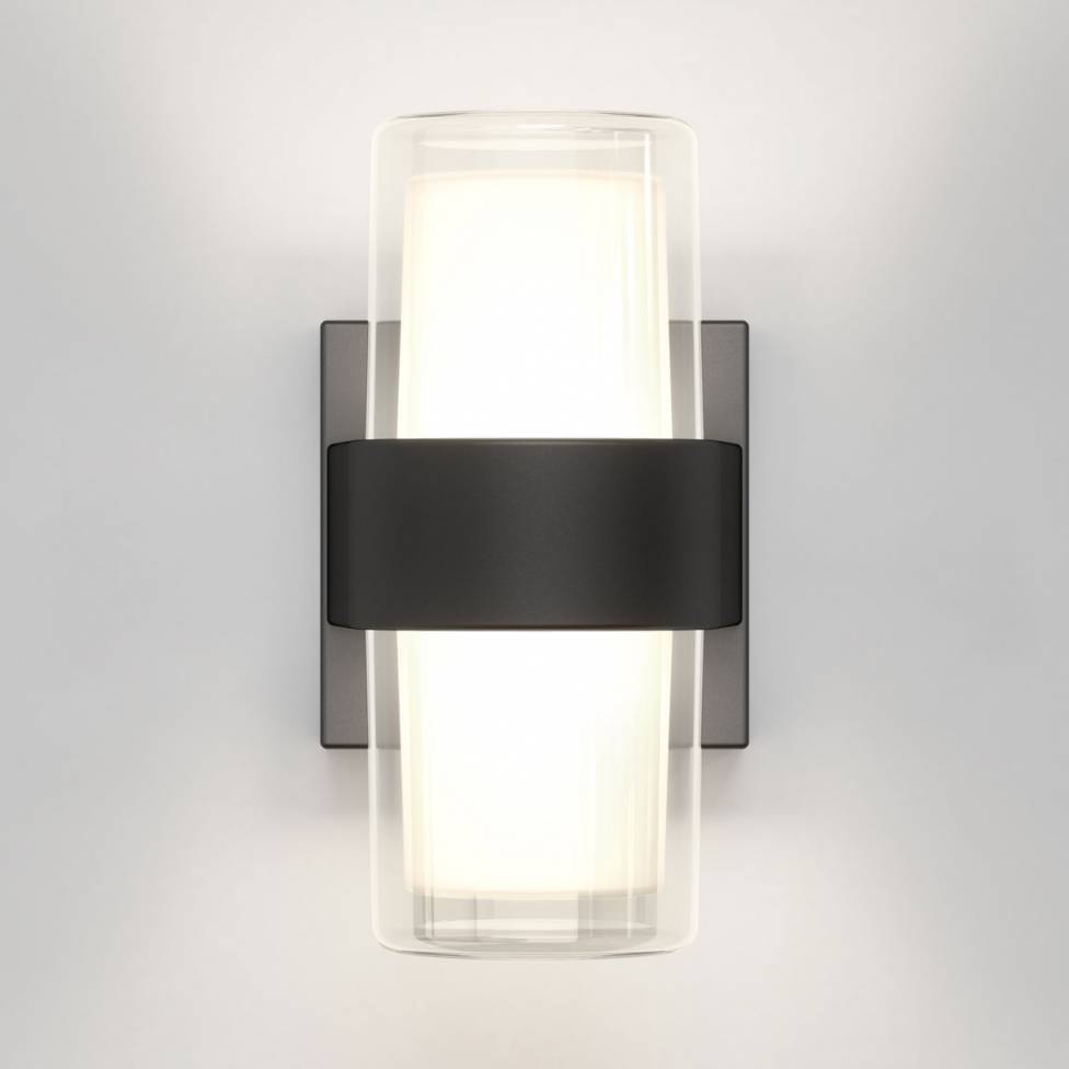 Colton modern LED indoor/outdoor wall light 5CCT black