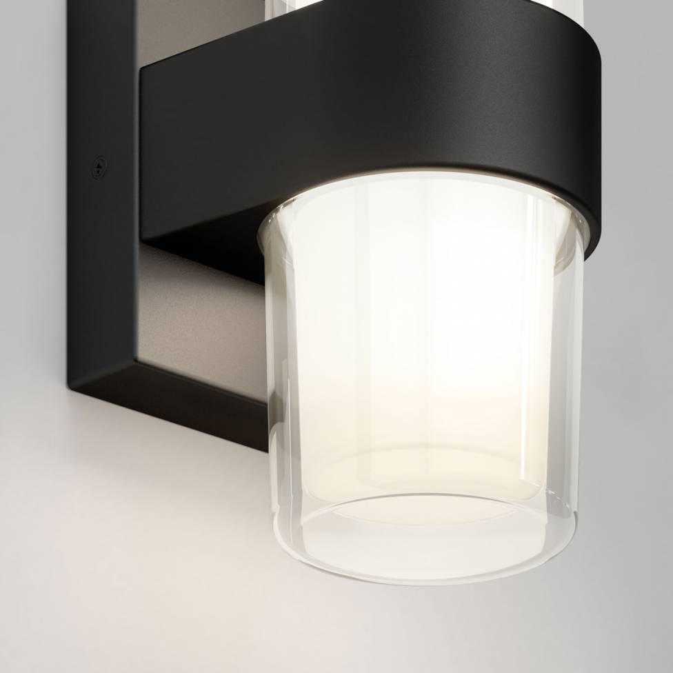 Colton modern LED indoor/outdoor wall light 5CCT black