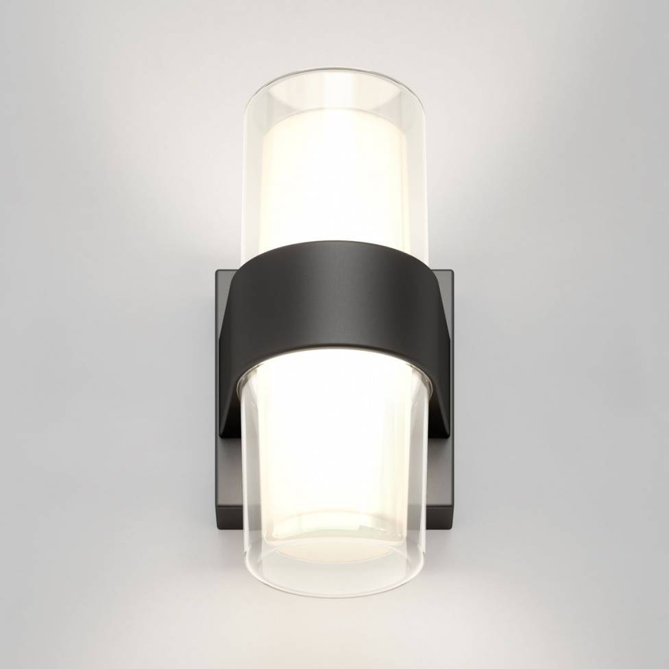Colton modern LED indoor/outdoor wall light 5CCT black