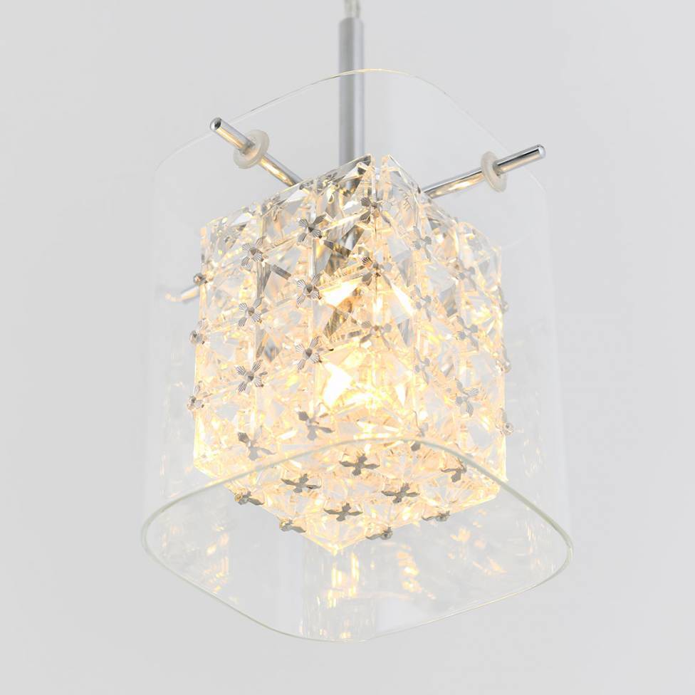 Crystal Cube 1-light Integrated LED Pendant | Artika