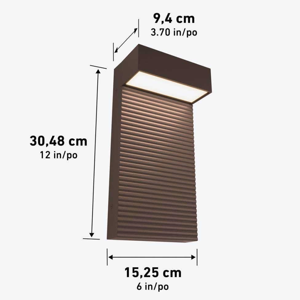 Dark Sky Integrated LED Outdoor Wall Light Bronze